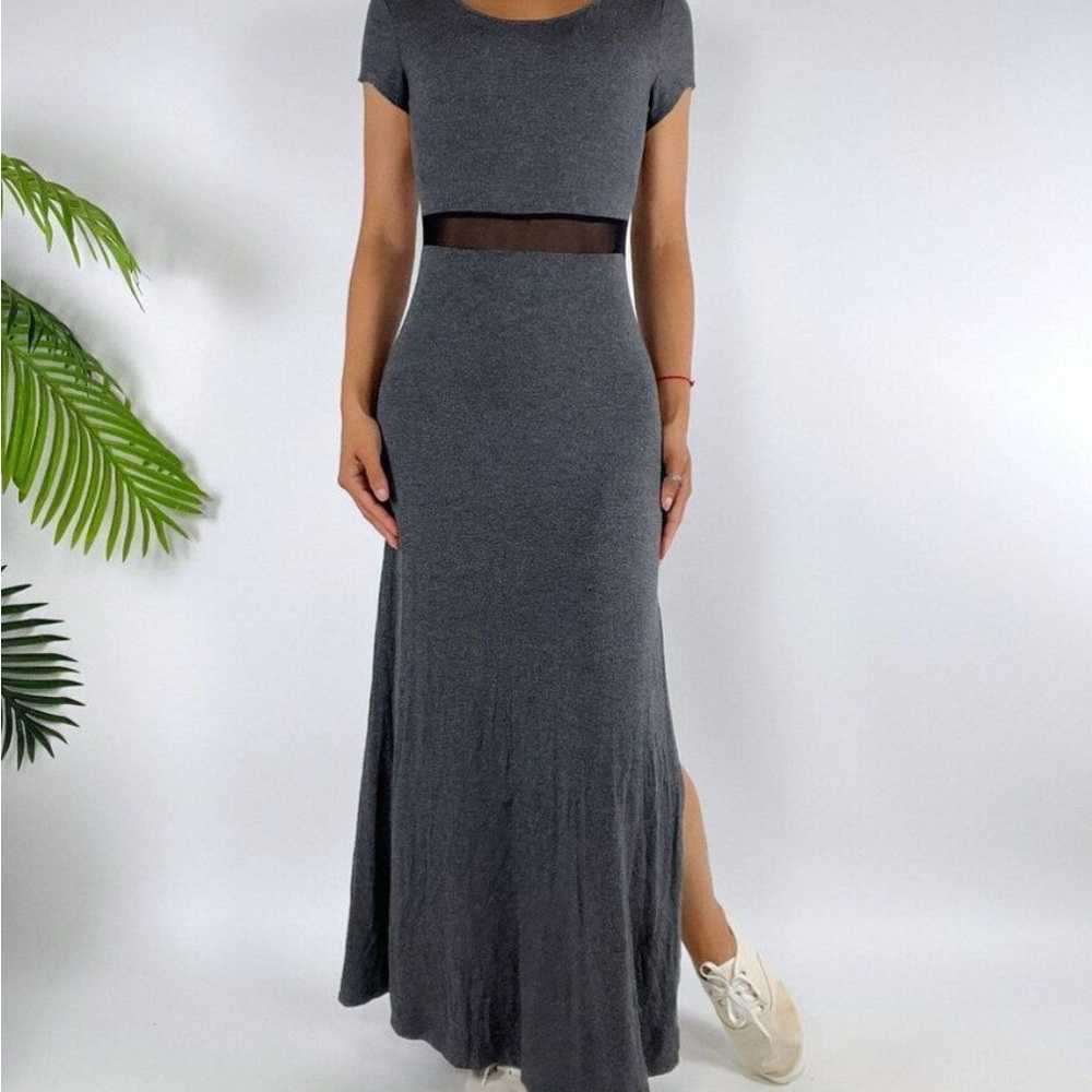 Rolla Coster Gray Sheath Maxi Dress